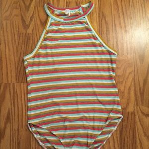 Out from under body suit